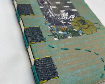 Black Swan— handmade recycled journal/sketchbook