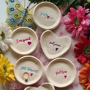 Girl Power/Girl Boss/Feminist/Female Inspirational Ceramic Dish/Swifties/Trinket Dish/Jewelry Storage/friendship Gift/Girl Birthday Gifts/