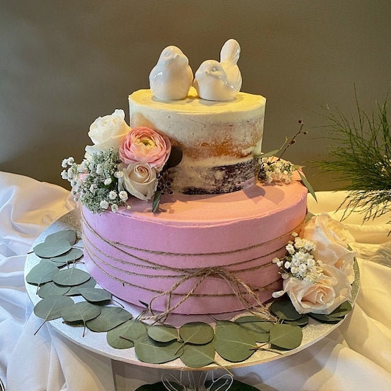 Love Birds Large White Wedding Cake Topper Design Ceramic Home Decor Wedding Keepsake Wedding Favor Returns Not Accepted