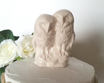 Cake Topper Owl Love Birds Ceramic Wedding Cake Topper White Owls Home Decor Ceramic Vintage Owl Design In Stock In White