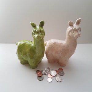 Llama Bank Ceramic/ llama Deco Llama gift/ office Decor Design Gift Idea/Children Banks/ Llama Unique gift/In stock Ready to Ship in Beige