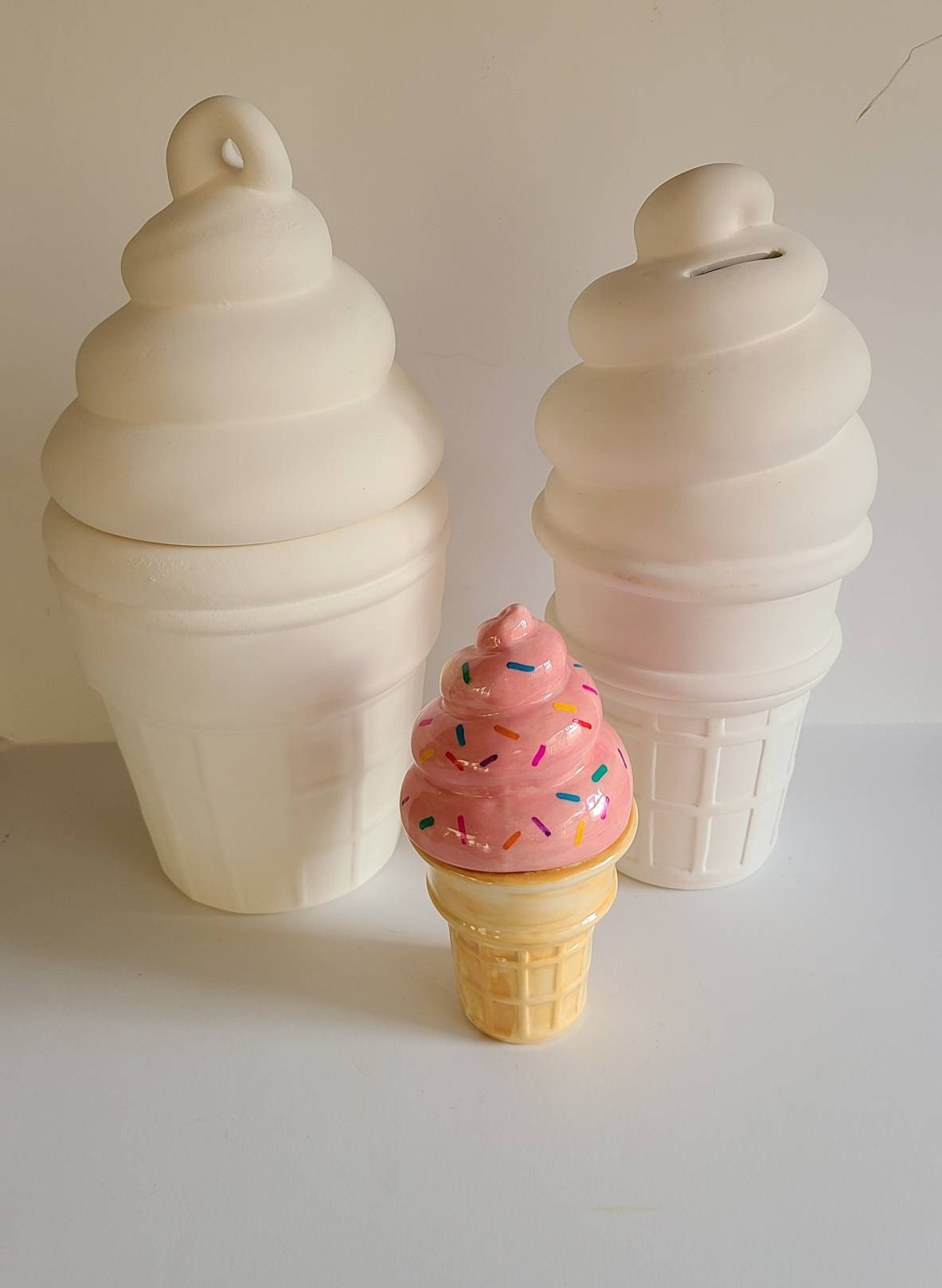 Ceramic Soft Serve/ Extra Large/ Ice Cream Cone Bank or Box | Etsy