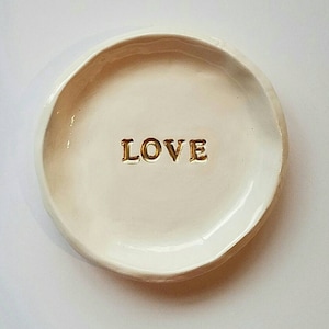 Personalized Trinket Dish Jewelry Dish Inspirational Gift Personalized Gift Dish Ready to ship Today In stock in Gold