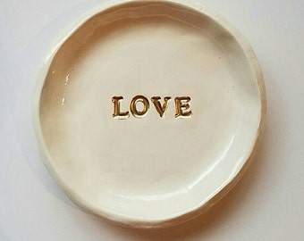 Personalized Trinket Dish Jewelry Dish Inspirational Gift Personalized Gift Dish Ready to ship Today In stock in Gold