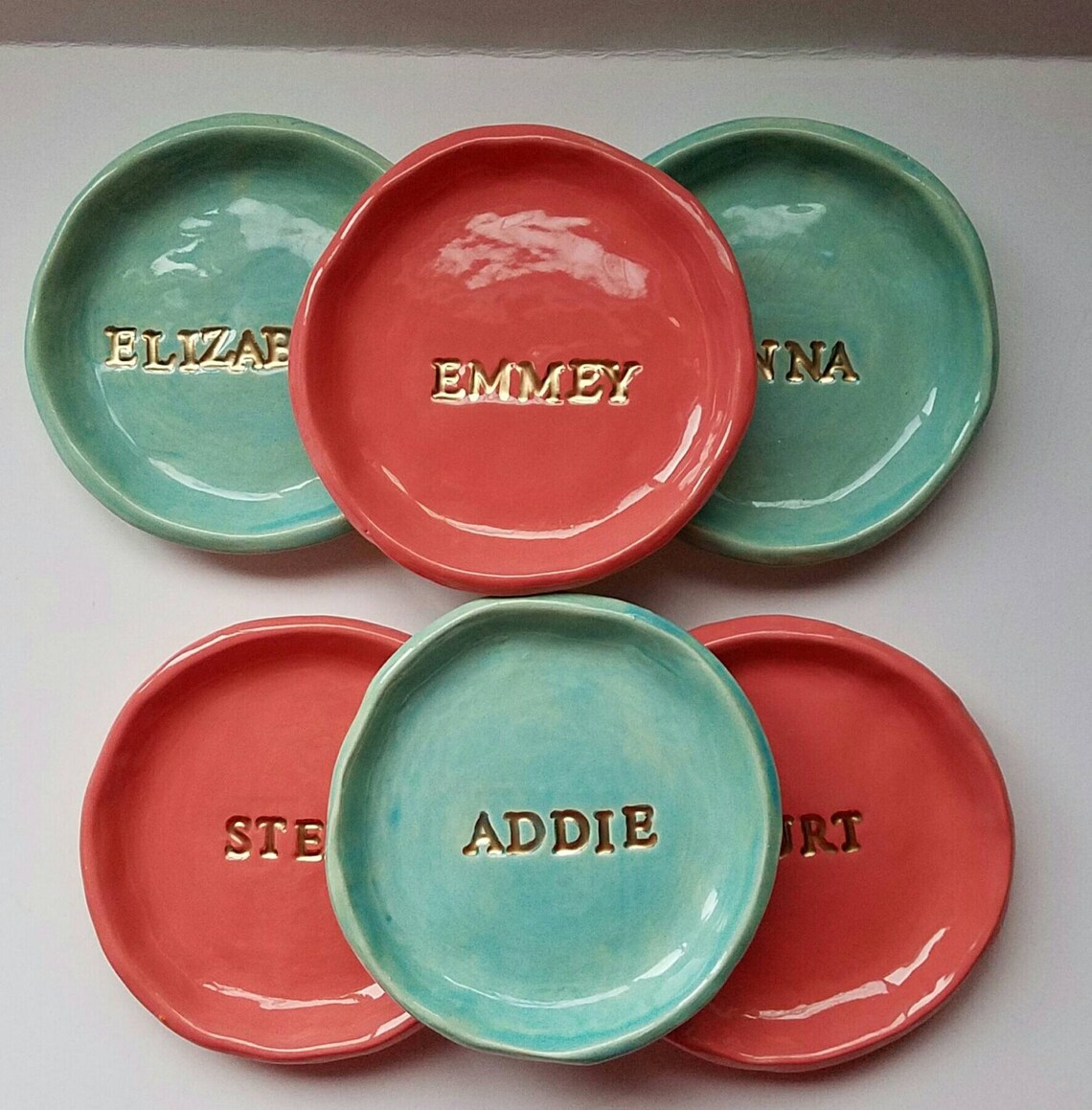 Trinket Dish Wedding Favor Dish Gold Letters Personalized Dish Etsy