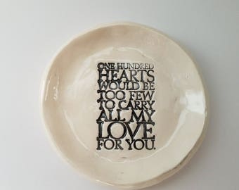 Friends Inspirational Gift Friends Ceramic Dish Engagement, Jewelry Dish, Tea Bag Holder, In Stock Ready To Ship