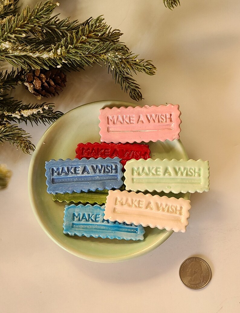 Inspirational Dream Dish/Dish/Set of 4 Gift Tags/Make A Wish Sayings/Stocking Stuffer/Healing/Positive Thoughts/Good Karma/Happy Feeling 画像 7