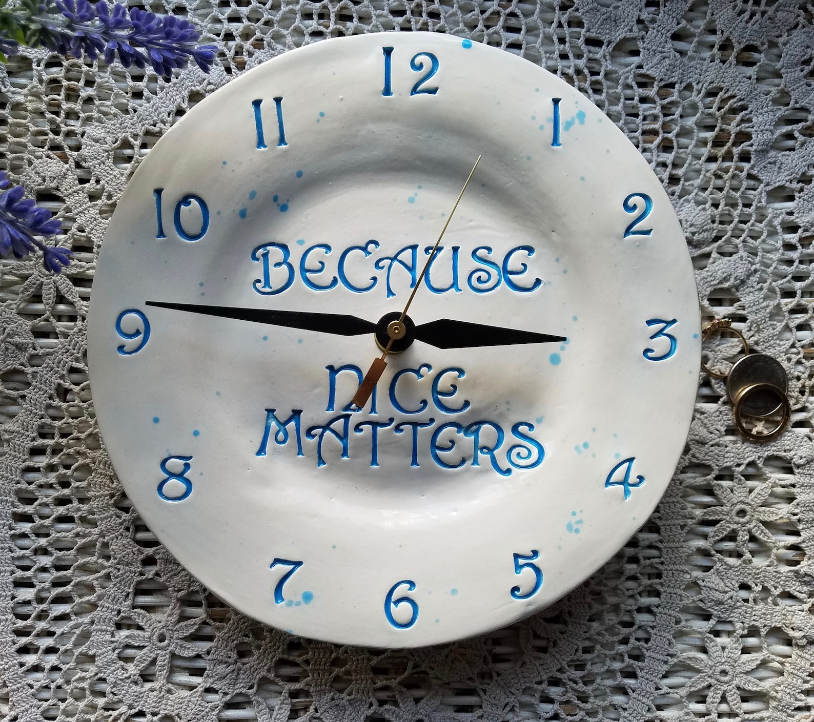Inspirational Wall Clock Office Clock With Saying Ceramic 8