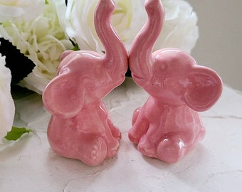 Pink Elephant Wedding Cake Exact Toppers Ready To Ship Ceramic in Love Animals Home Decor Anniversary Gift In Stock