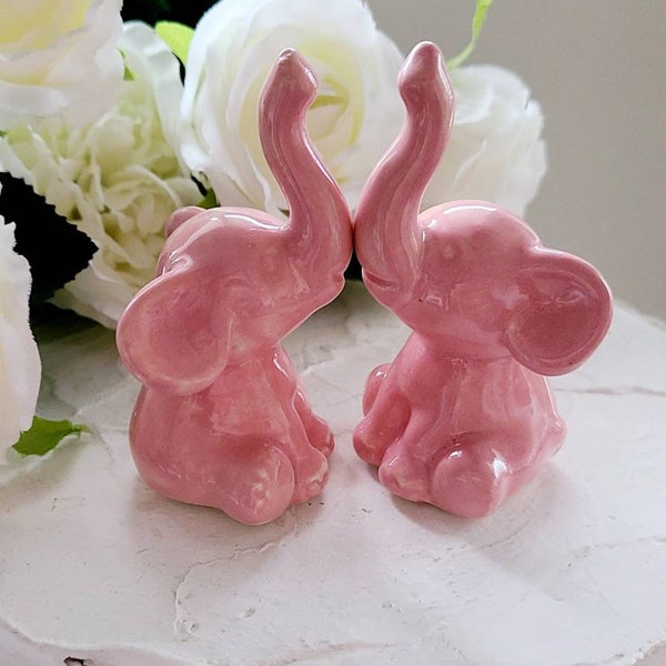 Pink Elephant Wedding Cake Exact Toppers Ready To Ship Ceramic in Love Animals Home Decor Anniversary Gift In Stock