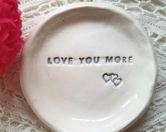 Trinket Dish Engagement Valentines Day Friend Gift Ceramic Bridesmaid Gift/ Jewelry Dish/ Personalized Gift Birthday Gift
