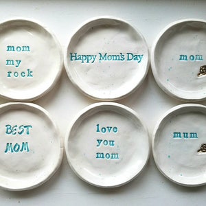 Mother's Day Gift In Stock Ceramic Trinket Dishes Gift Bridesmaid Gift, Jewelry Dish, Personalized Gift Birthday Gift Price is for One