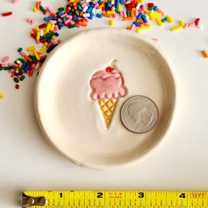 Soft Serve Ice Cream Cone Trinket Dish/Sweet Designs Colorful Gift /Sweets Design/Ice Cream Cone Design/Friendship Gift/ image 3