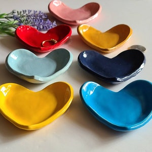 Valentine Gift/Spoon Rest/Brides Maid Gift/Ceramic Dish Jewelry Storage/Small Shaped Dish Price is For One Trinket Dish/