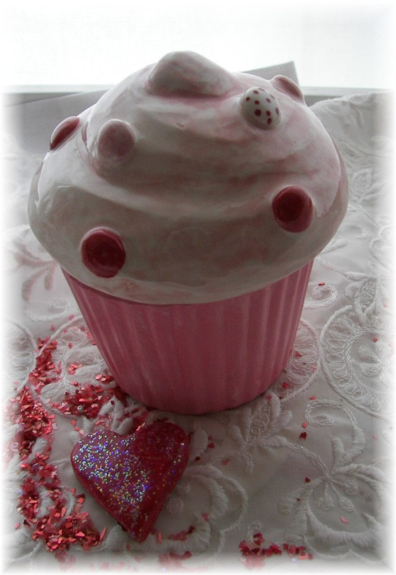 Valentine Gift Cupcake Ceramic Trinket Boxes Or a Bank Teacher Etsy