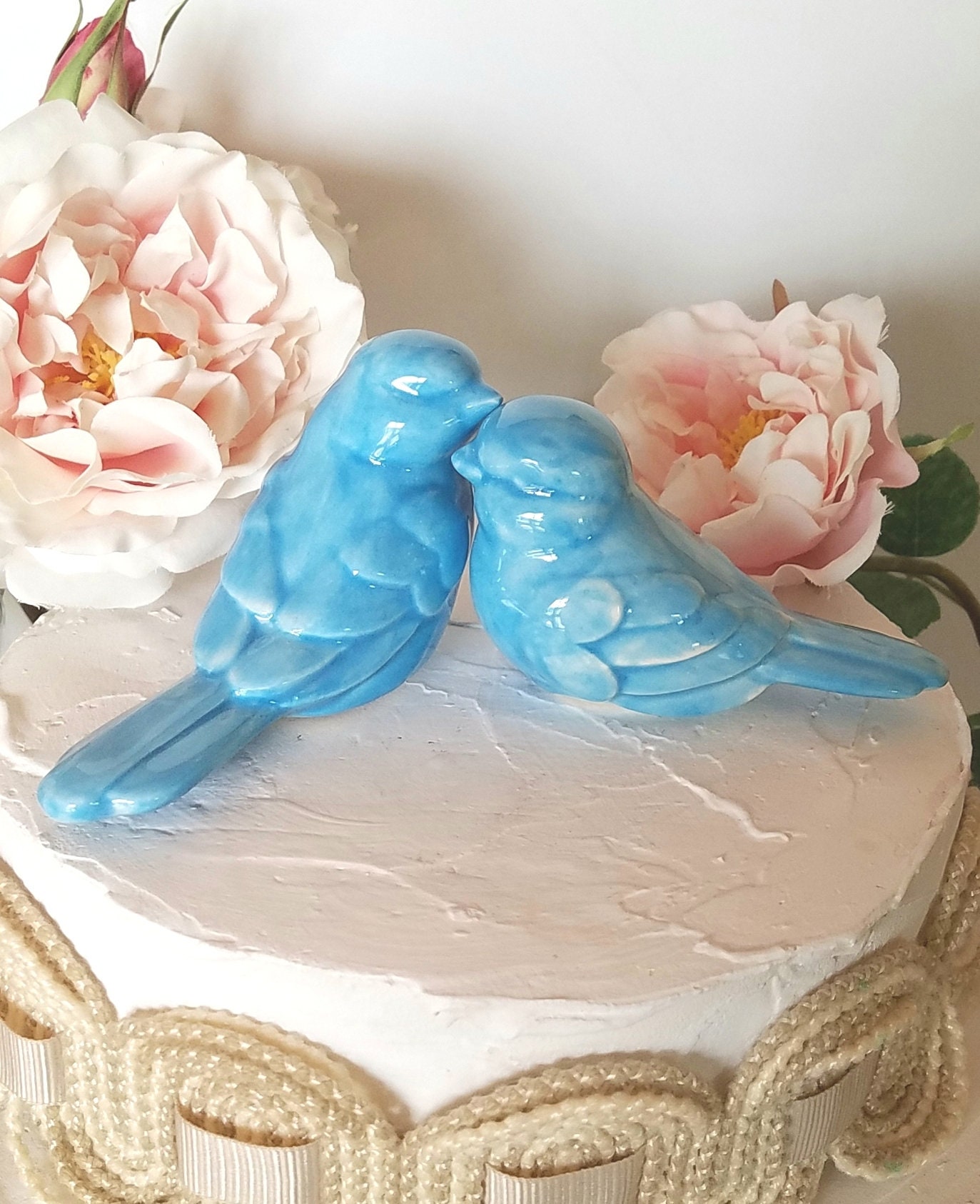 Weddingstar Glazed Porcelain Doves and Flowers Cake Top Weddingstar Inc 2030 Weddingstar Glazed Porcelain Doves and Flowers Cake Top Weddingstar Inc 2030