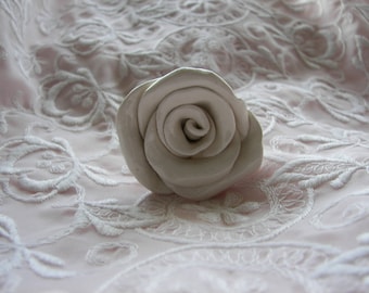 White Rose Ceramic Magnets Farmhouse Style Cottage Style Shabby Chic Home Decor Stocking Stuffer Gift Under 5.00