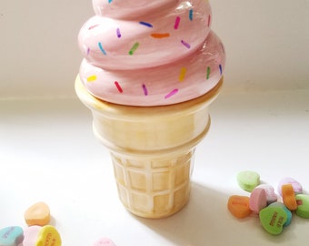 Soft Serve/Ice cream Cone Decor/Planter Soft Serve Box With Sprinkles/Candy Storage/Bakery Gift/Jewelry/Desserts/Returns Not Accepted
