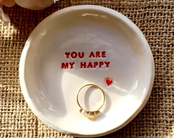 Valentines Day/Trinket Dish/Friend Gift In Stock/Ceramic Bridesmaid Gift/Best Friend/Personalized Gift Ready to ship/