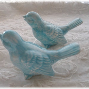 Wedding Cake Vintage Birds Ceramic in Aqua  Or Your Colors Wedding Cake toppers Home Decor