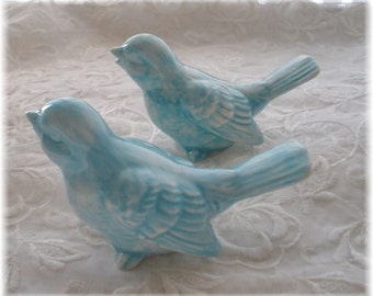 Wedding Cake Vintage Birds Ceramic in Aqua  Or Your Colors Wedding Cake toppers Home Decor