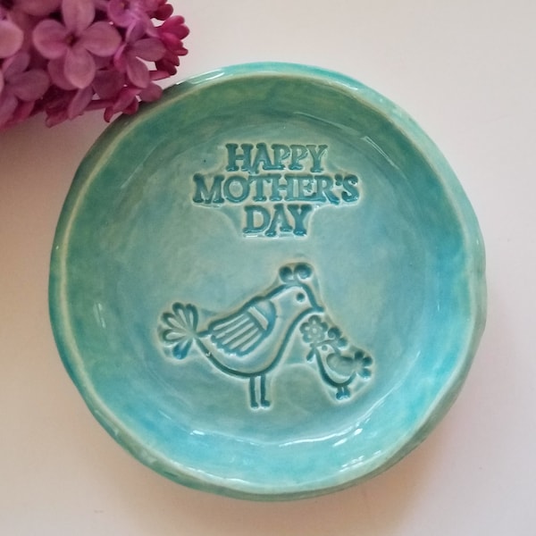 Mother's Day Gift/ Trinket Dish/Jewelry Storage/Ready To Ship/ Trinket Dish Aqua/