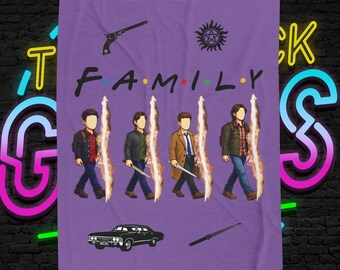 Manta de Viajeros de la Familia SPN / Manta de Familia Encontrada / Homenaje televisivo inspirado en fans / Manta violeta claro (30x40, 50x60, 60x80)