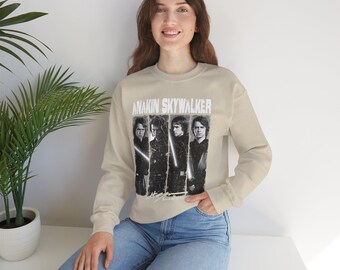 Sudadera vintage de Anakin Skywalker / Sudadera retro de cuello redondo de la precuela de Star Wars / Sudadera unisex para fanáticos de los Jedi del lado oscuro