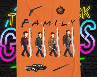 Manta de Viajeros de la Familia SPN / Manta de Familia Encontrada / Homenaje televisivo inspirado en fans / Manta Crusta (30x40, 50x60, 60x80)