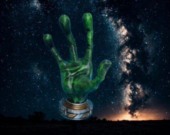 Soporte futurista para mando de mano alienígena para gamers: soporte impreso en 3D
