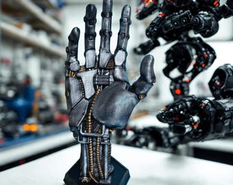 Uchwyt na kontroler do ręki robota drukowany w 3D: biurkowy wyświetlacz dla graczy science fiction