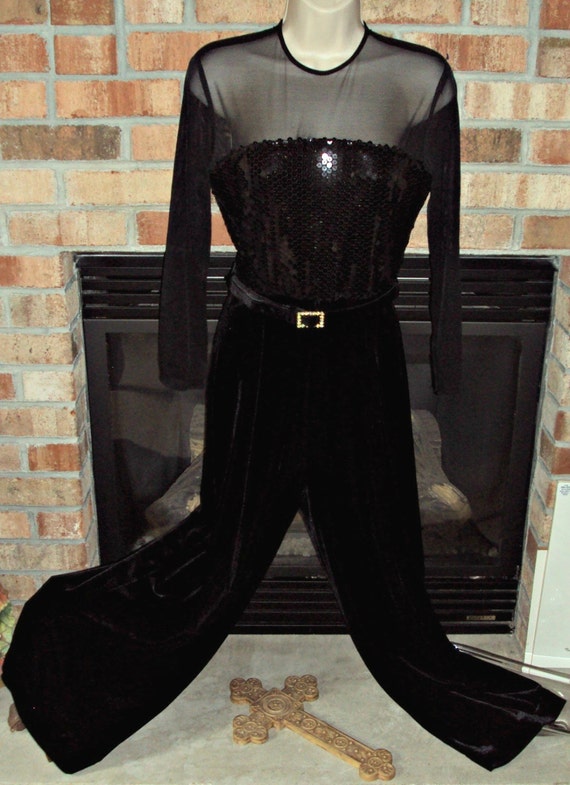mesh top jumpsuit
