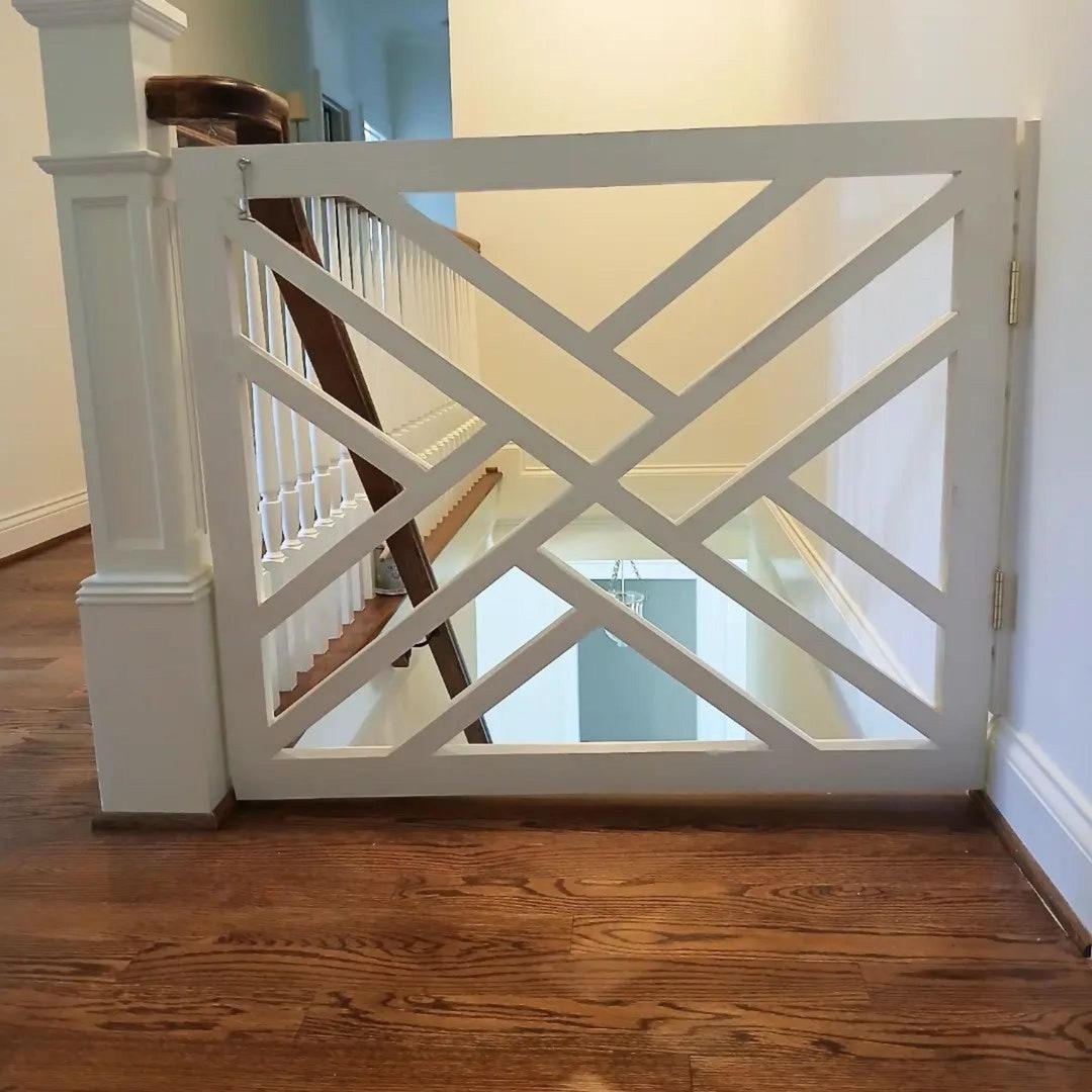Custom Wooden Stair Gate Safety Gate for Doorways and Staircases ...