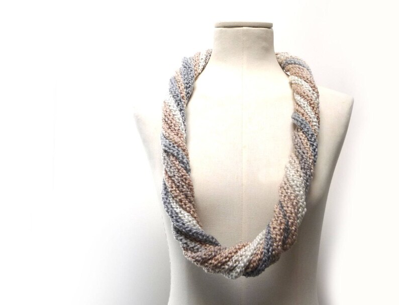 Knit Infinity Scarf Necklace Loop Scarlette Neckwarmer Etsy