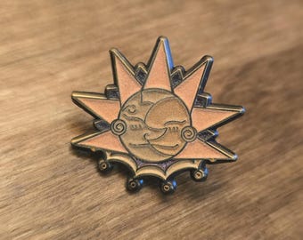 Sun and Moon Enamel Pins