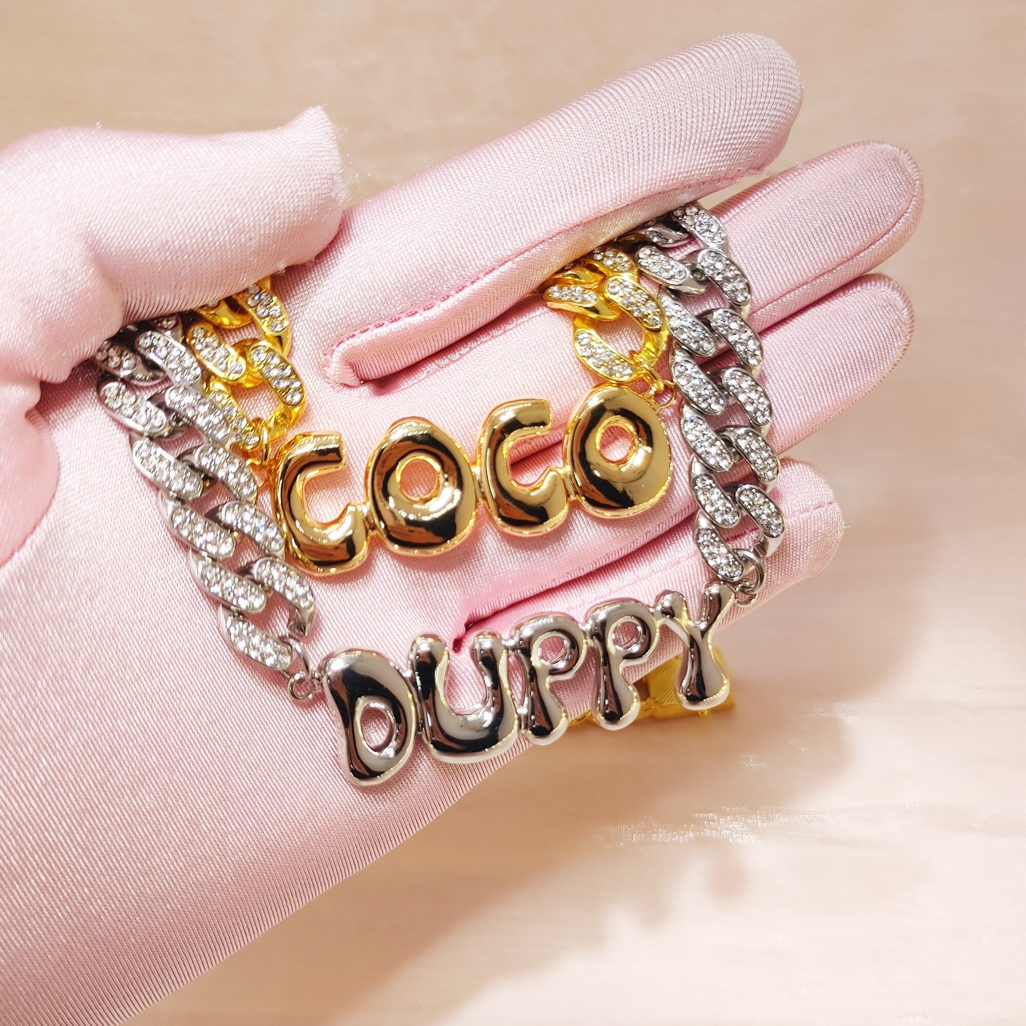 Personalized Bubble Letter Nameplate Necklace - Custom Name Choker | Popular Jewelry Gift for Her