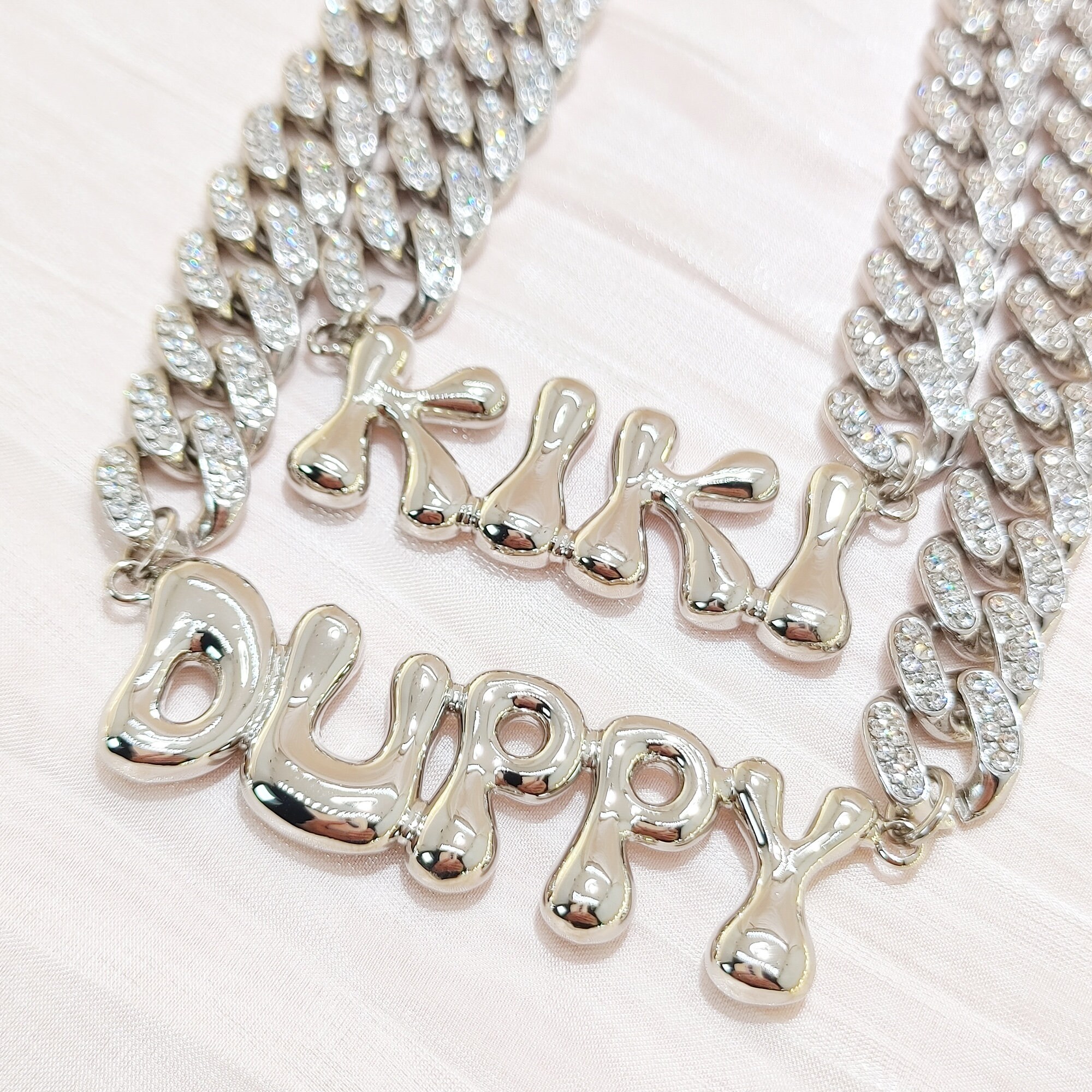 Personalized Bubble Letter Nameplate Necklace - Custom Name Choker | Popular Jewelry Gift for Her