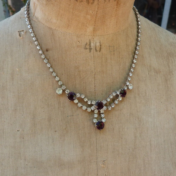 Collier vintage en strass