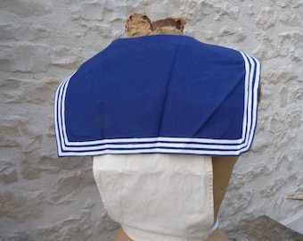 Vintage old French navy  sailor collar Marine