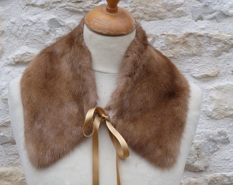 Vintage 1950 mink fur collar