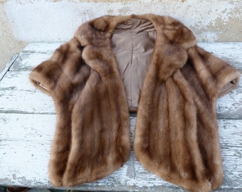 Vintage 1950/1960 s French  mink fur stole wrap scarf capelet & assorted hat