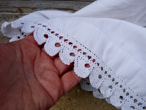 Vintage Antique  Edwardian 1900s white cotton & c… - image 8