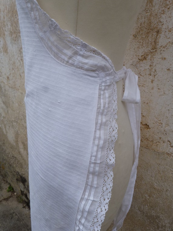 Vintage Antique 1900s French white cotton   " sou… - image 8