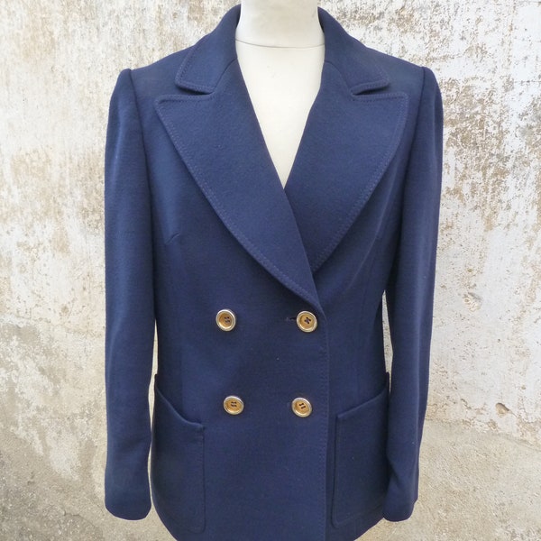 Vintage 1980 veste caban double boutonnage style marin