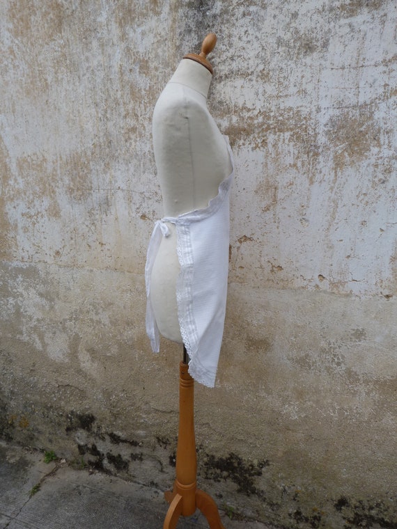 Vintage Antique 1900s French white cotton   " sou… - image 3