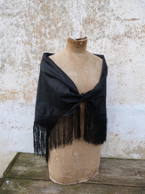 Vintage Antique old French Victorian 1890s scarf s