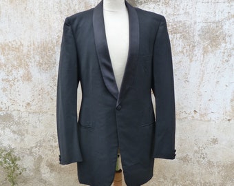 Vintage Men black  Tuxedo jacket  made in Italy