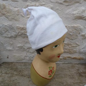 Vintage Antique French white night bonnet