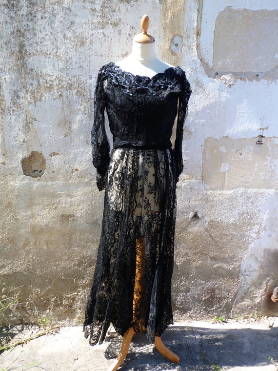 Vintage Antique French Victorian /Edwardian mourni