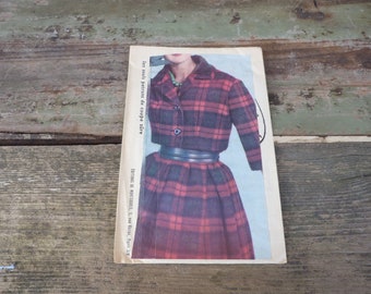 Vintage old French 1960 Sewing pattern  dress
